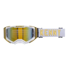 Kenny racing goggles performance evo 2 gold mirror- gold/white color