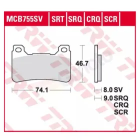 TRW KH390 track performance Brake Pads Honda CBR 600-1000cc 04-16