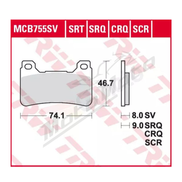 TRW KH390 track performance Brake Pads Honda CBR 600-1000cc 04-16