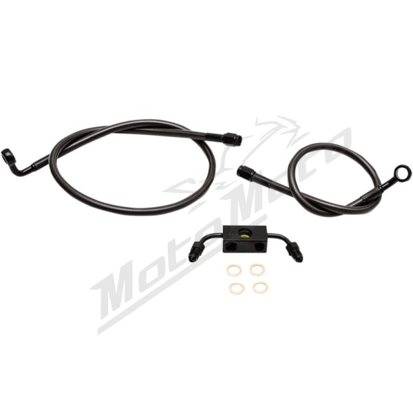 LA CHOPPERS Midnight stabdžių žarnelių kompl. Harley Davidson XL 883-1200 14-22