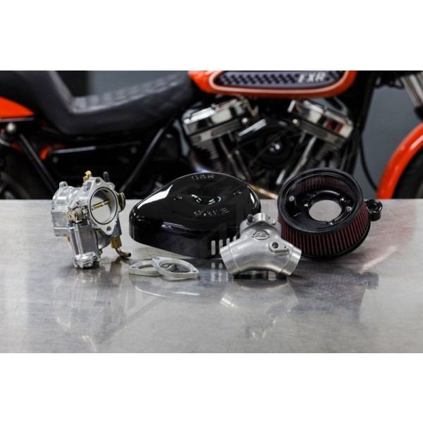 S&S CYCLE Super G Carburetor with Stealth Air Cleaner Kit Harley Davidson FLH / FLHR 1340cc 84-99