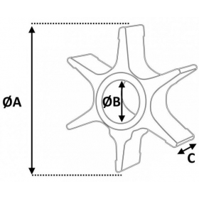 Water pump propeller 17461-87E12 SUZUKI 60HP / 70HP / 90HP / 100HP