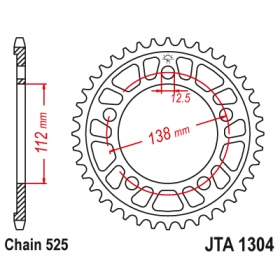 Rear sprocket ALU JTA1304