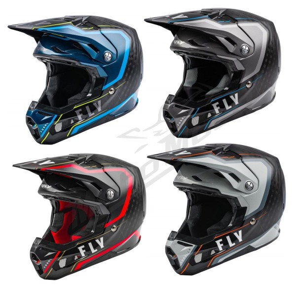 FLY RACING Formula Carbon Axon Helmet Black/Blue  XL