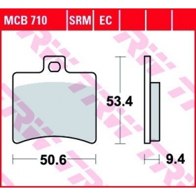  BRAKE PADS TRW MCB710 STANDARD