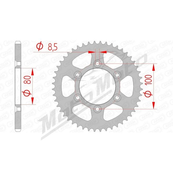 AFAM Steel Standard Rear Sprocket 420 48 teeth