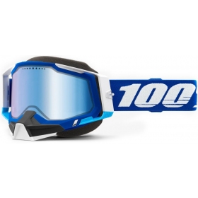 Krosiniai 100% Racecraft 2 Blue akiniai (Veidrodinis stikliukas)