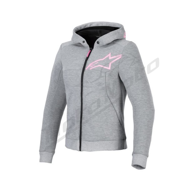 Alpinestars Hoodie Woman Chrome v2 Gray/Pink