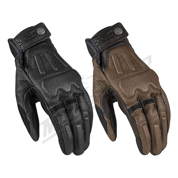 LS2 Rust Man Leather Gloves