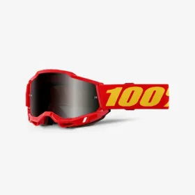 100% goggles model accuri 2 sand red clear lens color red/yellow