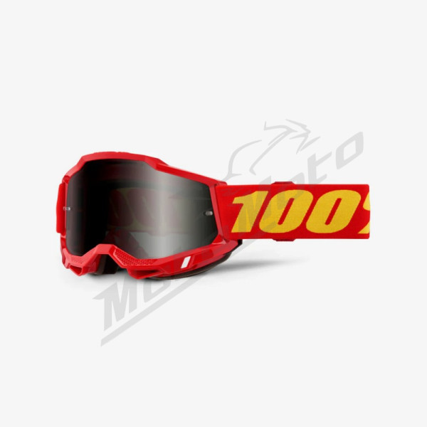 100% goggles model accuri 2 sand red clear lens color red/yellow