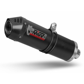 MIVV Oval Muffler Carbon/Carbon End Cap Kawasaki Versys 1000 19-24