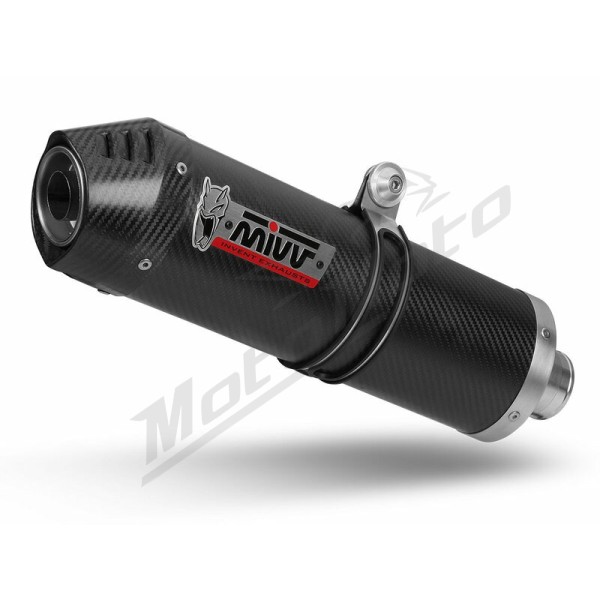 MIVV Oval Muffler Carbon/Carbon End Cap Kawasaki Versys 1000 19-24