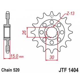 Front sprocket JTR1404