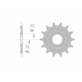 AFAM plieninė savaime išsivalanti priekinė žvaigždutė 27502 - 520 13-14 dantukų ​​​​​​​KAWASAKI KX / KLX 450cc 08-23