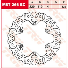 TRW EC Cross Design Rear Brake Rotor 220mm Husaberg / Husqvarna / KTM 125-640cc 93-23