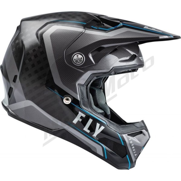 FLY RACING Formula Carbon Axon Helmet Black/Blue  XL
