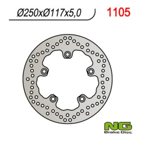NG BRAKES Fixed Rear Brake Disc 250mm Suzuki AN 650cc 04-19