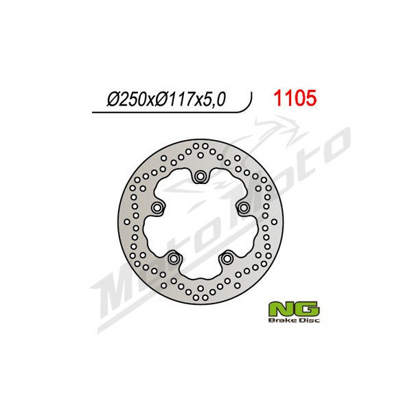 NG BRAKES Fixed Rear Brake Disc 250mm Suzuki AN 650cc 04-19