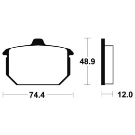 TECNIUM Street Organic Brake pads - MA49 Harley Davidson Electra Glide / Heritage Softail / Tour Glide / Super Glide / Low Glide / Low Rider / Sportster 883-1340cc 82-87