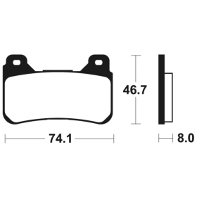 TECNIUM Professional Racing Sintered Metal Brake pads - MSR309 Honda CB / CBR / VFR 600-1000cc 04-23