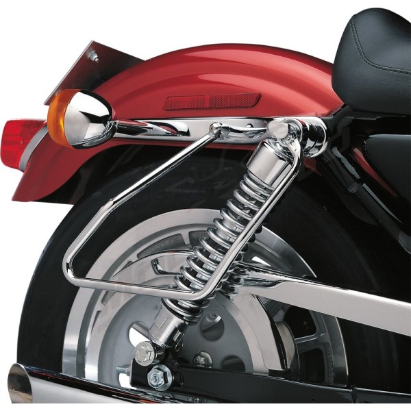 DRAG SPECIALTIES Chrome Saddlebag Support Brackets Harley Davidson XL / XLH 883-1200cc 94-03