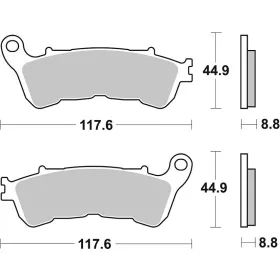SBS HF Street 828HF Ceramic Organic Brake Pads Honda / Suzuki 250-1800cc 04-18