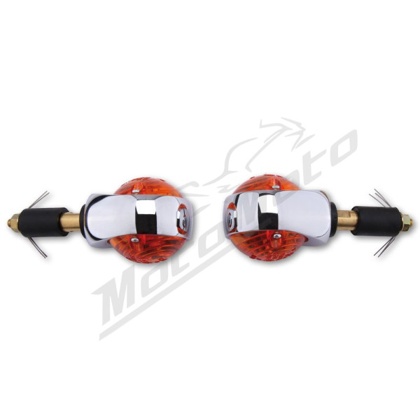 HIGHSIDER Smart Ochsenauge Universal bends chrome 2pcs