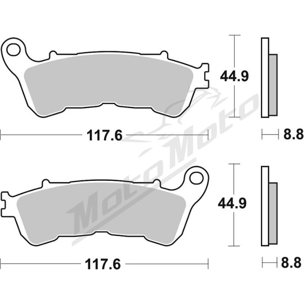 SBS HF Street 828HF Ceramic Organic Brake Pads Honda / Suzuki 250-1800cc 04-18