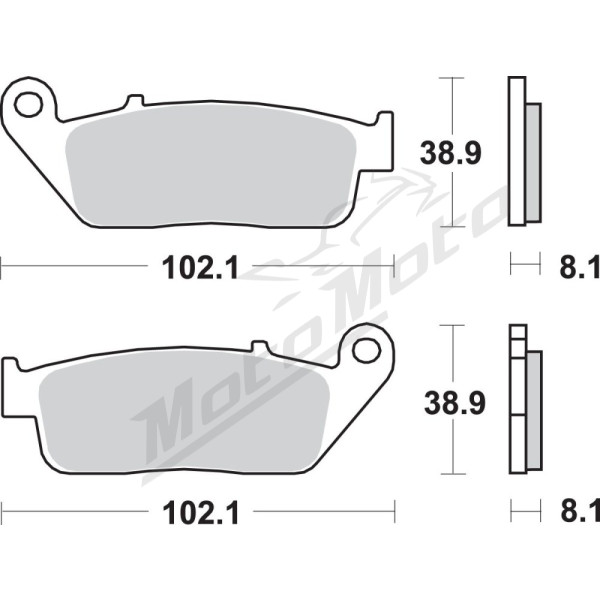 SBS HF Street 627HF Ceramic Organic Brake Pads Buell / Cagiva / Honda / Kawasaki / Suzuki / Triumph / Yamaha 125-1500cc 88-22
