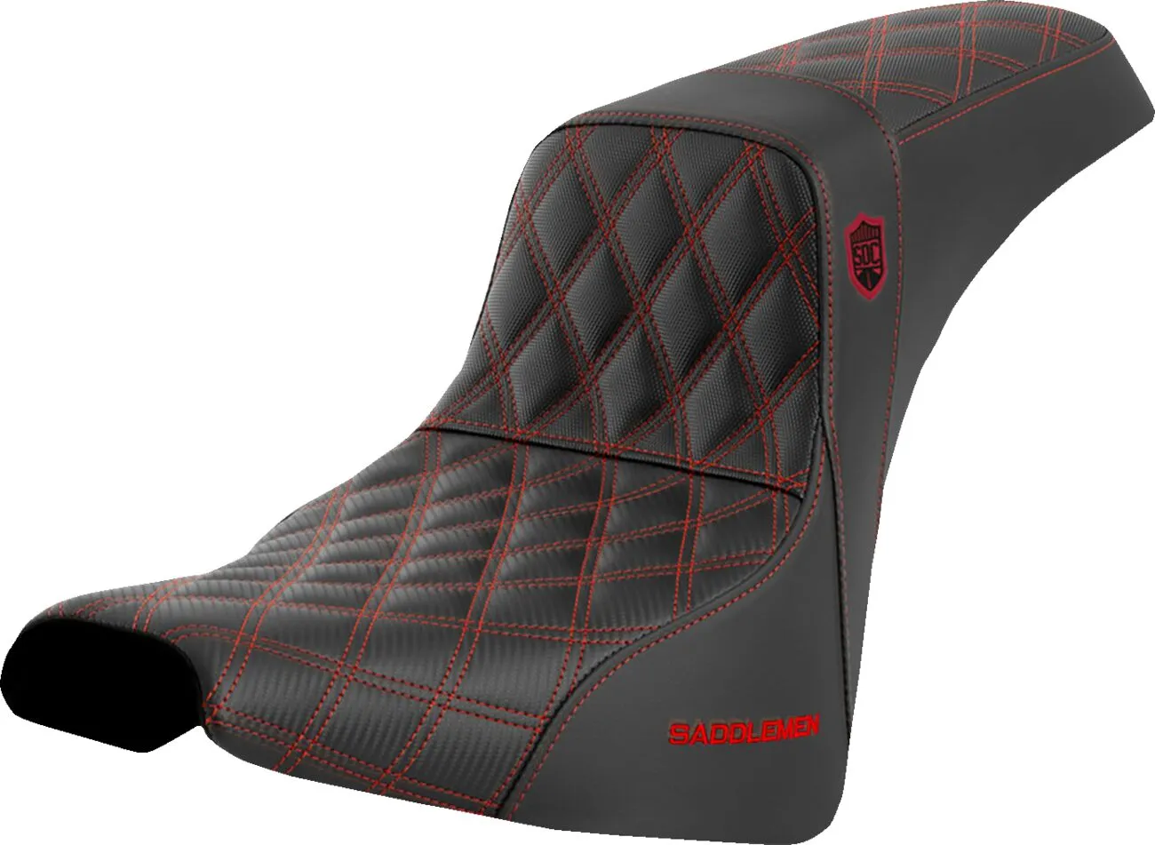 SADDLEMEN "Pro Series SDC Performance Grip" sėdynė Raudona Harley Davidson FXBB / FXBBS / FXST 1750-1923cc 18-25