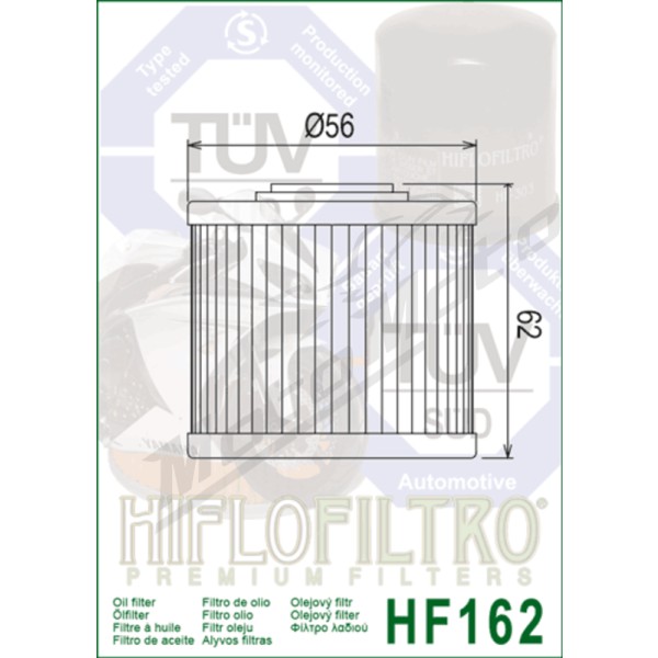 HIFLO Oil Filter HF162 BMW R1300 GS 24-25