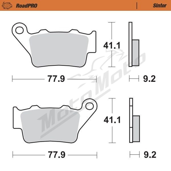 MOTO-MASTER Roadpro Rear Brake Pads Aprilia / BMW / Ducati / Fantic / Honda / Indian / KTM / Triumph / Yamaha 125-1250 93-26