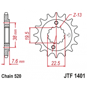 Front sprocket JTF1401