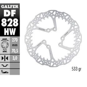 GALFER Shark Priekinis stabdžių diskas TM Racing FI / Enduro / MX / SMX / SMR  125-660 00-24