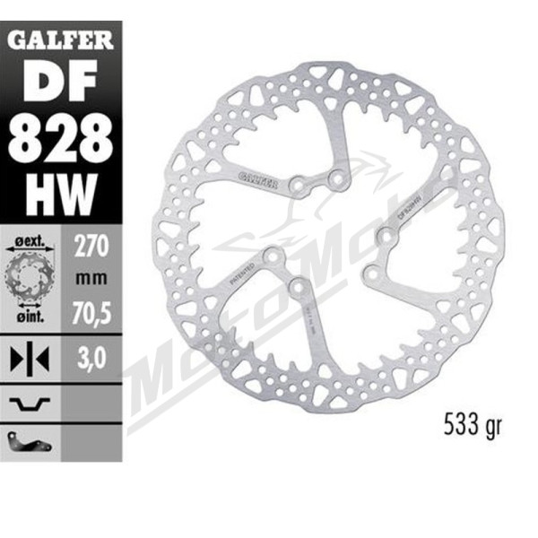 GALFER Shark Front brake disc TM Racing FI / Enduro / MX / SMX / SMR  125-660 00-24