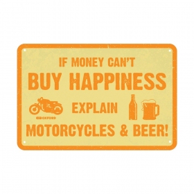 Oxford Garage Metal Sign: BUY HAPPINESS