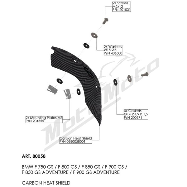 LEOVINCE Heat Shield BMW F 750-900GS 18-25