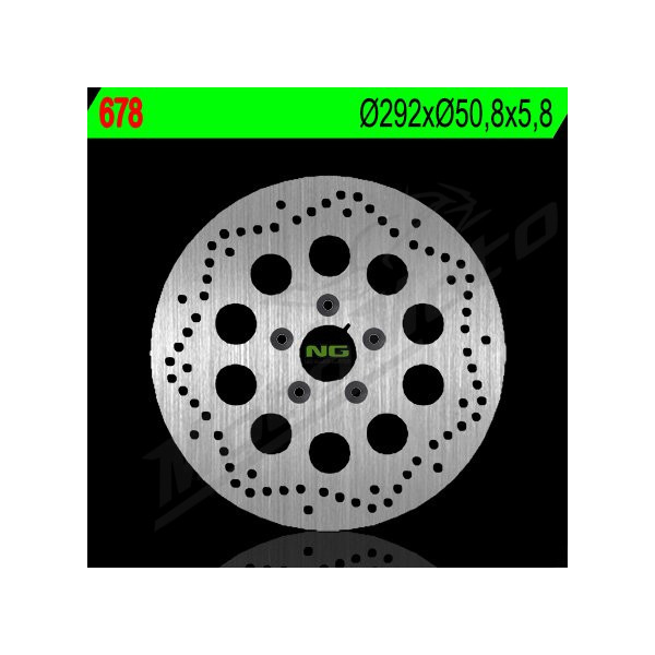 NG Rear Fixed Brake Disc 292x50.8x5.8mm Harley Davidson Sportster / Dyna / Softail 883-1340cc 84-98