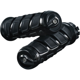 KURYAKYN Kinetic Black Grips Ø25.4mm Harley Davidson / Kawaski / Suzuki / Victory / Yamaha 650/1900 91-25 