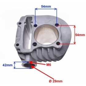 Cilindro komplektas CERAMIC GY6 AC 125cc / Ø58,50 / PIN Ø15 4T