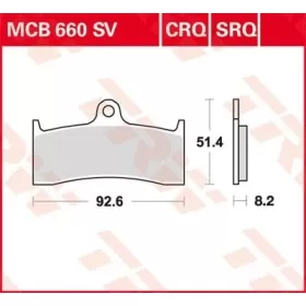 TRW SV Series Sindered Brake Pads Buell / Honda / Kawasaki / MV Agusta 750-1300cc 96-08