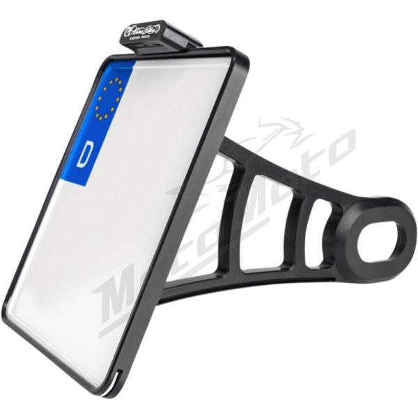 HEINZ BIKES Side Mount License Plate Holder w/Plate Lights 180x200mm Harley Davidson XL / XR 883/1200 05-22 