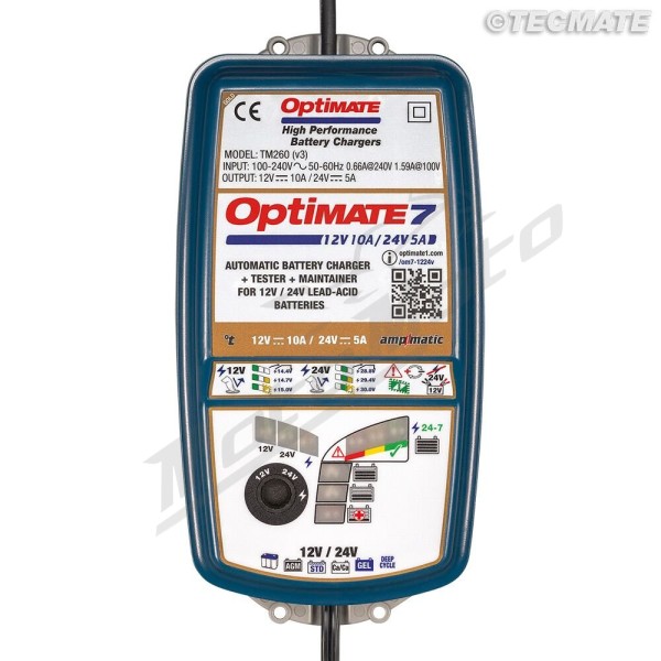 TECMATE OptiMate 7 12V/24V Akumuliatoriaus pakrovėjas