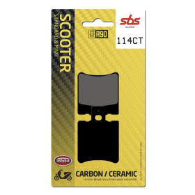 SBS "114CT Scooter Carbon Tech" organinės stabdžių trinkelės Aprilia / MBK / Suzuki / Yamaha 50-80cc 92-19