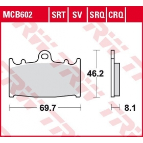 STABDŽIŲ TRINKELĖS TRW MCB602CRQ SPORT CARBON