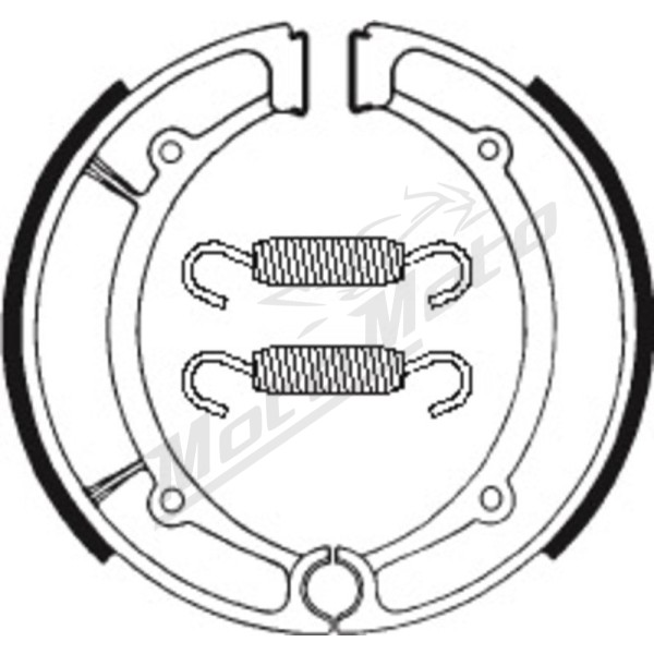 TECNIUM Scooter/Street/ATV Organic Brake shoes  - BA066 Yamaha Majesty / Grizzly / SX 250/600 77-03