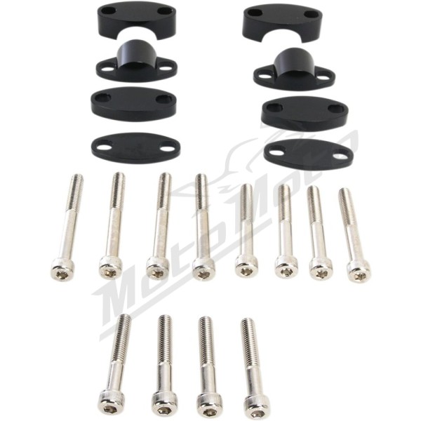 EMGO Universal Black Handlebar Riser Kit Ø28.6mm