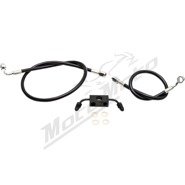 LA CHOPPERS stabdžių žarnelių kompl. 38cm - 43cm Harley Davidson XL 883-1200 14-22