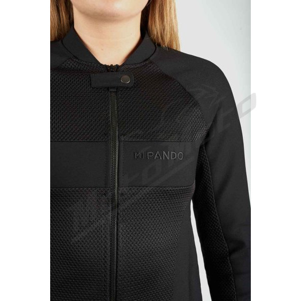Pando Moto STEALTH BLACK AAA Light-weight armored jacket for women